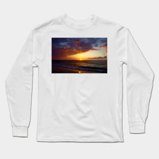 Tropical Shore Sunset Long Sleeve T-Shirt